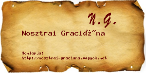 Nosztrai Graciána névjegykártya